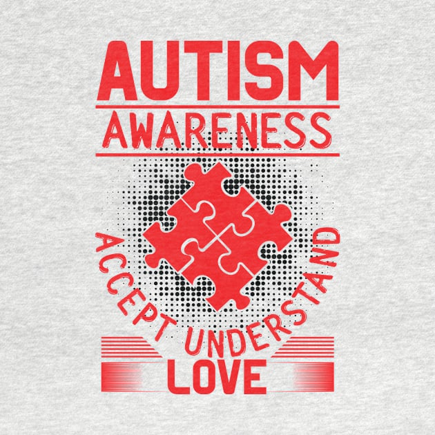 Autism Awareness Accept Understand Love Puzzle Piece Raising Awareness and Empathy by All About Midnight Co